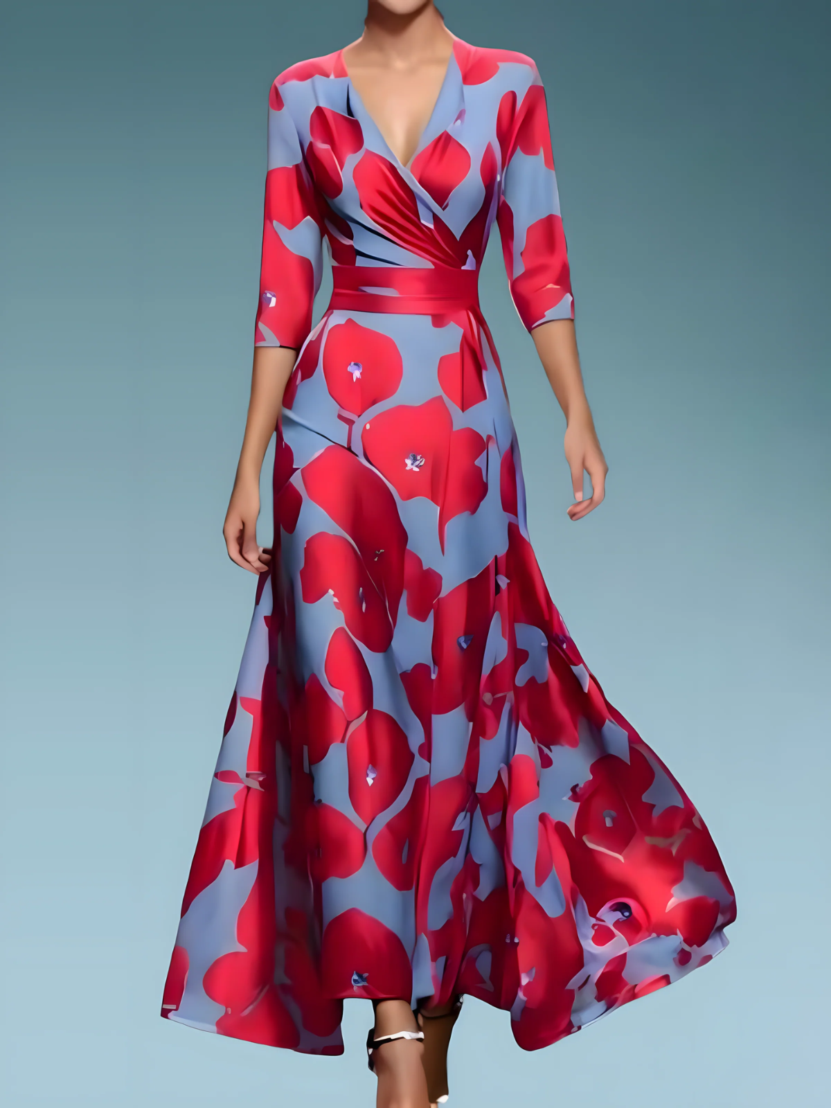 AUDREY™ | ELEGANT DRESS WITH FLOWER PATTERN